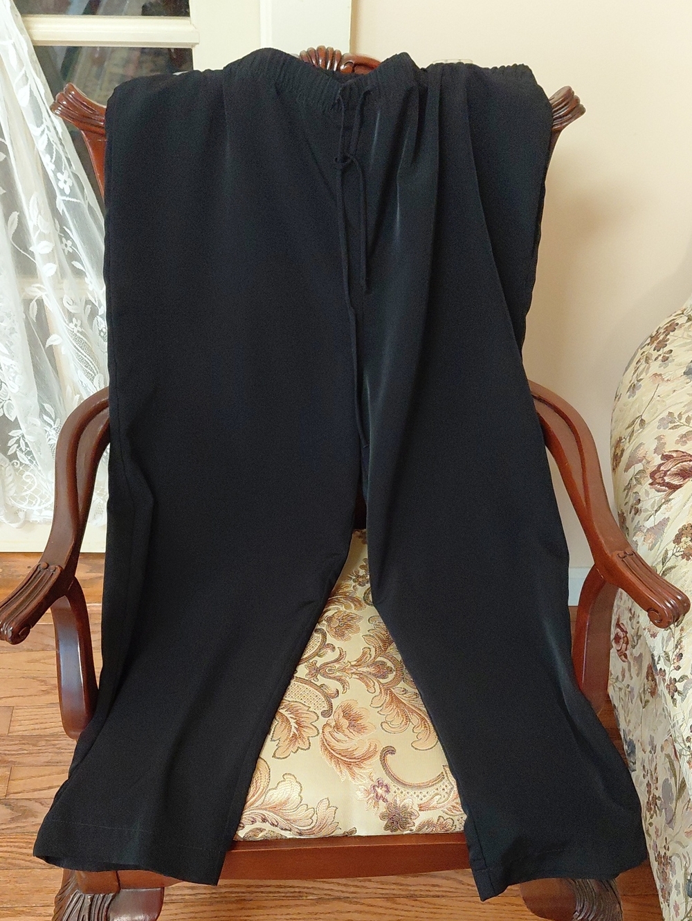 Susan Graver Black Elastic Waist Dress Pants